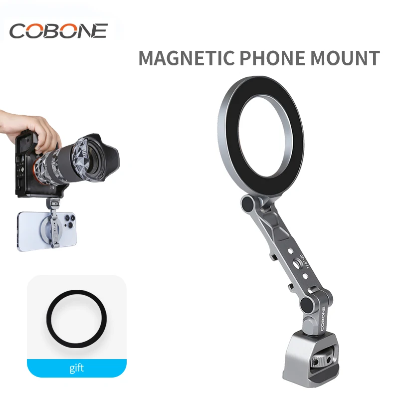 

COBONE Foldable Magnetic Phone Stand Camera Tripod Quick Release Universal Accessory Magsafe Accessory for iPhone 16 15 14 13 12