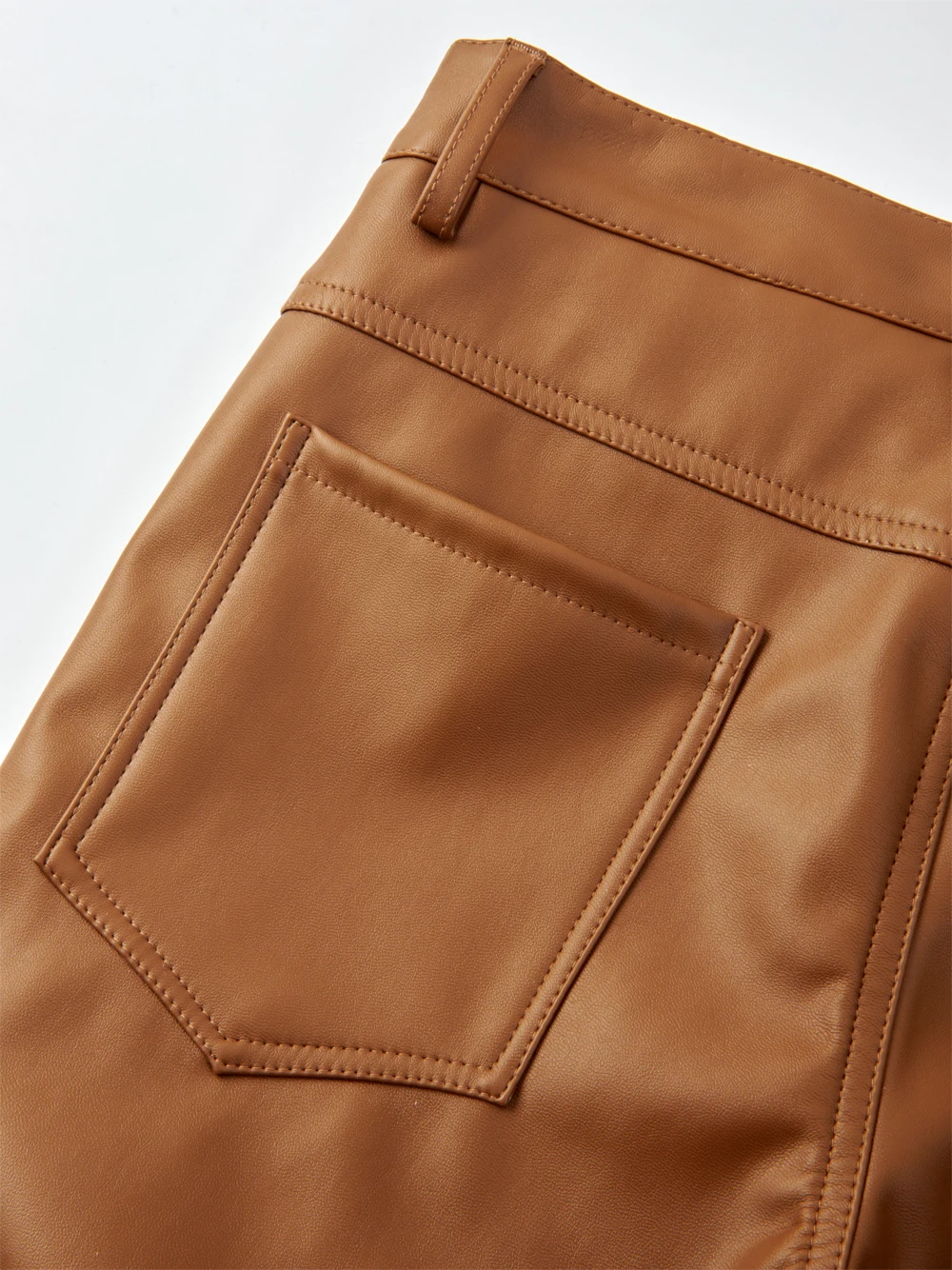 Herren-Lederhose, schmale Passform, elastisch, modisch, PU-Lederhose, Motorrad- und Bikerhose, wasserdicht – Detail 7