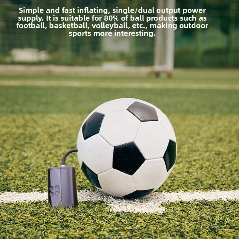 ミニ電動インフレポンプ ポータブルボールポンプ バスケットボール、サッカー、バレーボール用 照明と充電機能付き