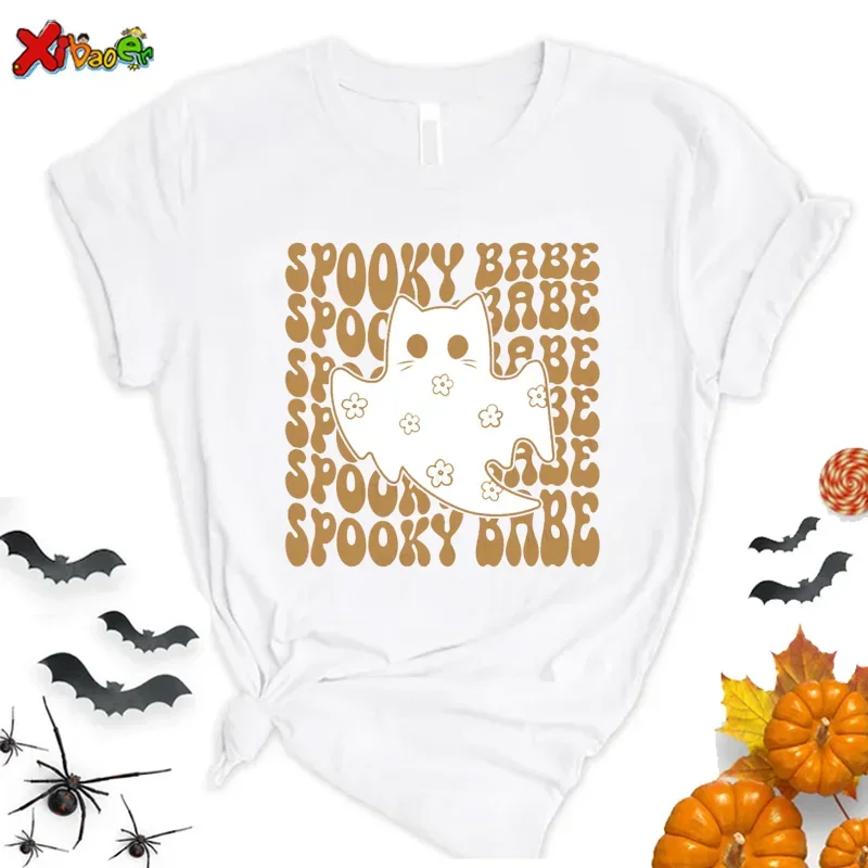 Halloween Fashion Kids T Shirt Boys Girls Causal T Shirts Witch Graphic Tee Baby Halloween Printed Short Sleeve T-shirt Tops