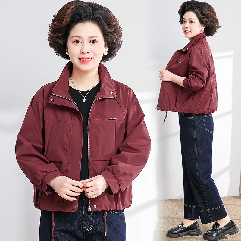 

Модная повседневная тонкая весенняя верхняя одежда для женщин среднего и старшего возраста, свободный кардиган в корейском стиле