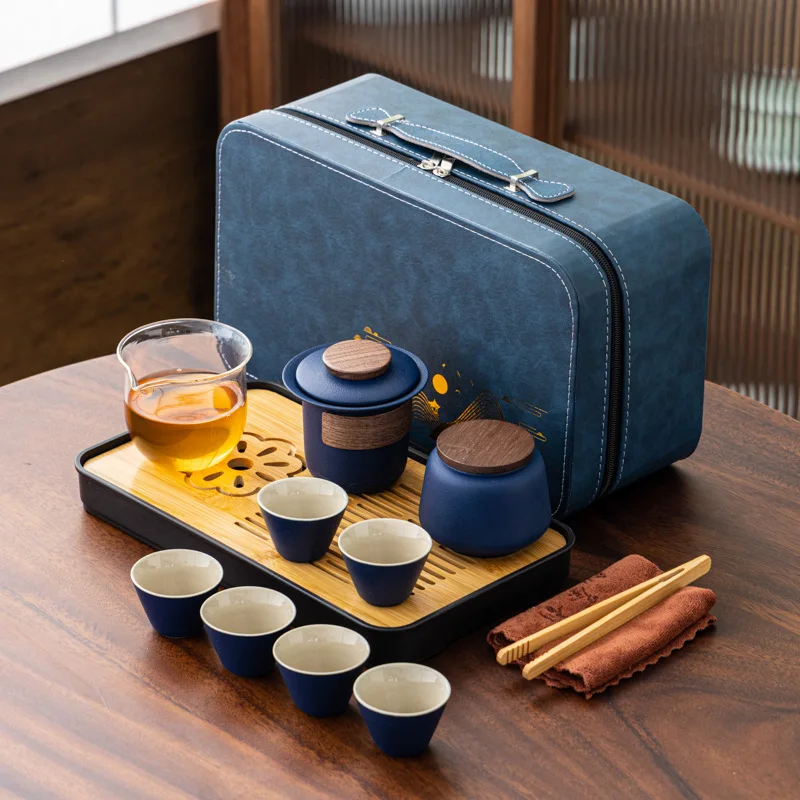 Tea Full Tools Set Luxury Tea Ceremony Kung Fu Outdoor Teaset Unique Travel Tea Accessories Pot Chinese Tea Maker Gift Set Cups