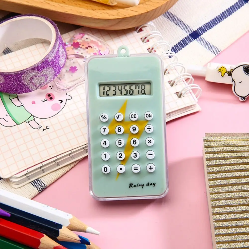 Fun Maze Calculator Pendant Clear Numbers Cartoon Creative Calculator Portable Plastic 4 Colors Calculator Schoolbag