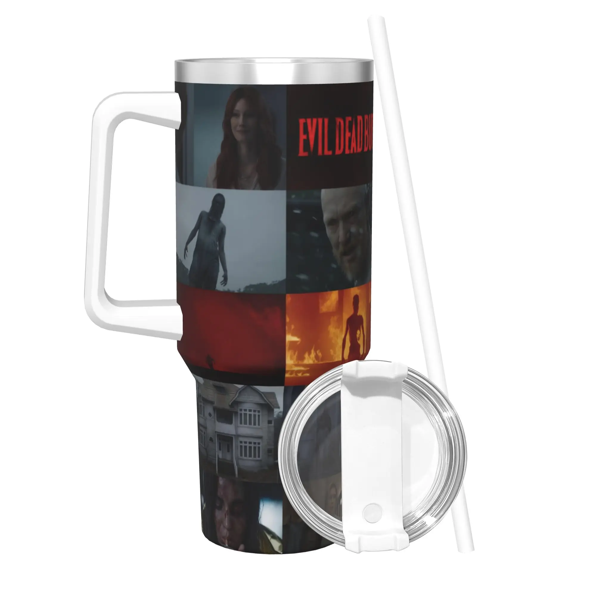 Evil Dead Burn 40oz Tumbler Stainless Steel Double Wall Vacuum Insulated  Mug With Straw