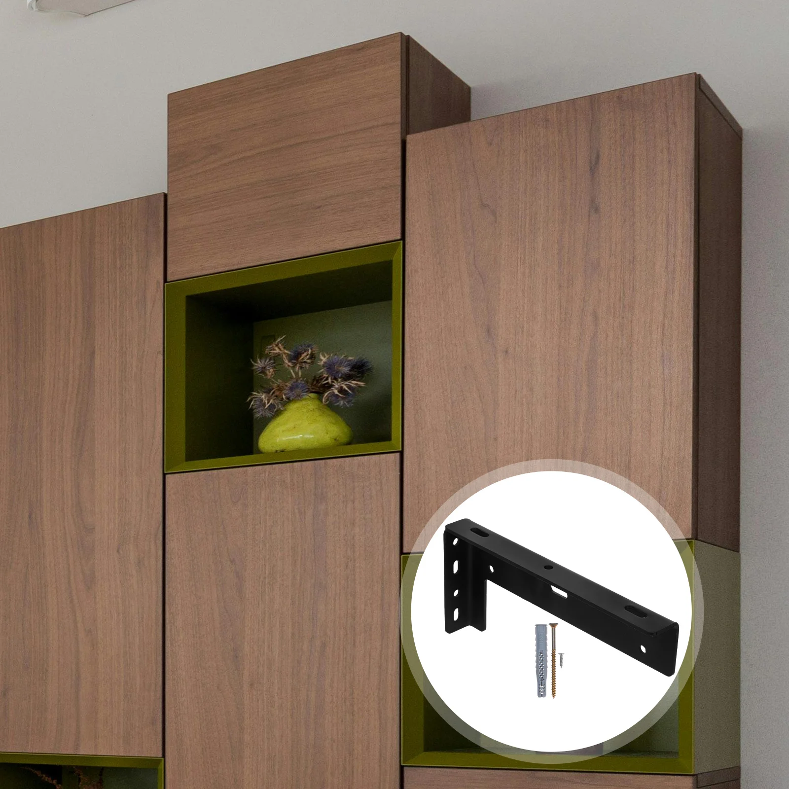 

2Pcs Cabinet Floating Shelf Bracket Heavy Duty Thickened Wall Mounted Shelf Support Metal L Brackets for DIY Storage