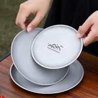 Camping Ultra Lightweight Titanium Camping Plate | Stackable Outdoor Dining Tableware | For Backpacking Hiking Picnic Barbecue