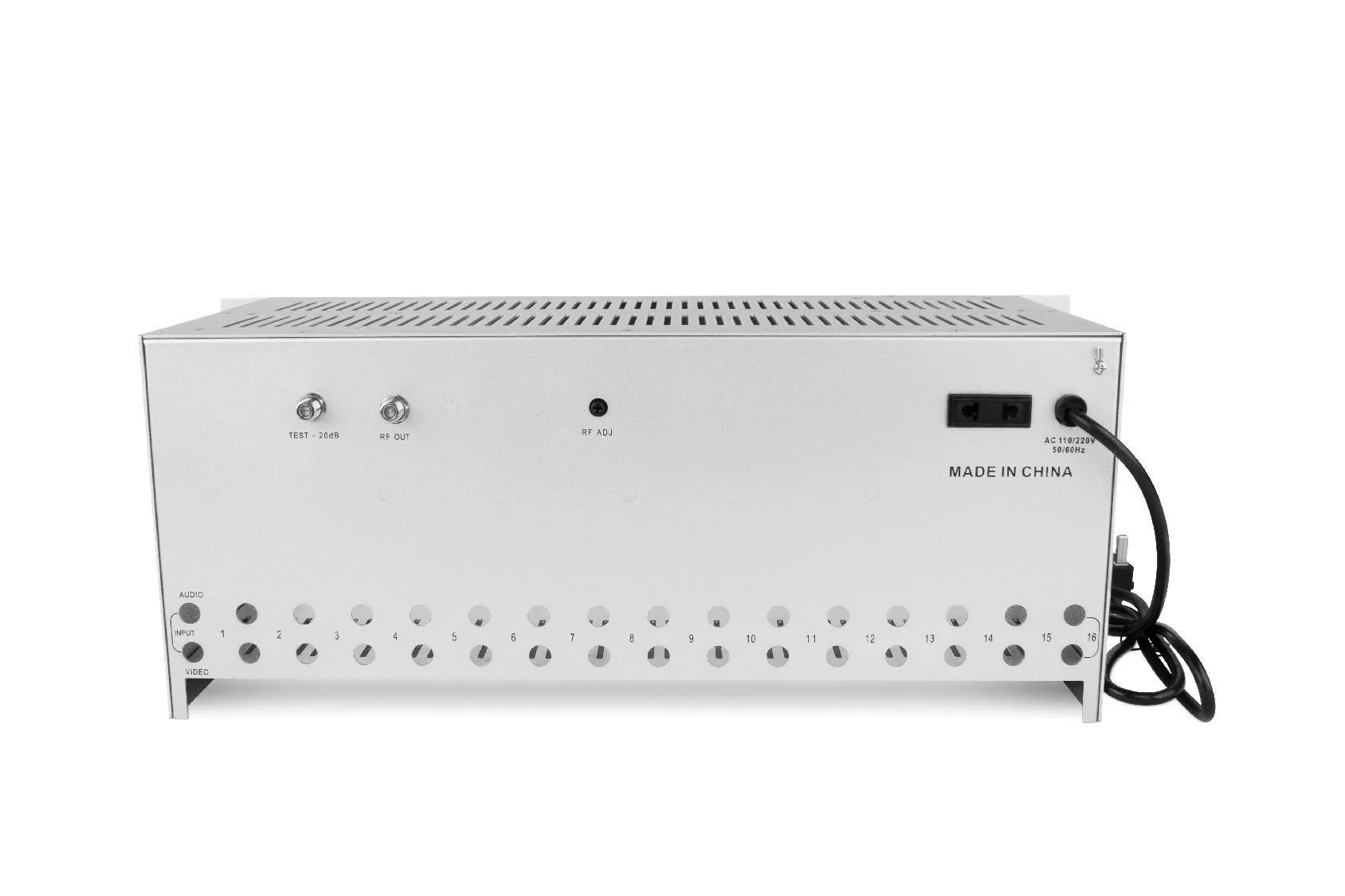 16-Wege-Festkanal-CATV 16-in-1-Modulator AV/HD zu RF Analog für Hotelsystem Glasfaser SK16M