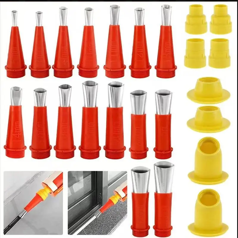Stainless Steel Caulking Nozzle Silicone Sealant Tool Set For Bathroom Kitchen Sink Joint Sealing And Application