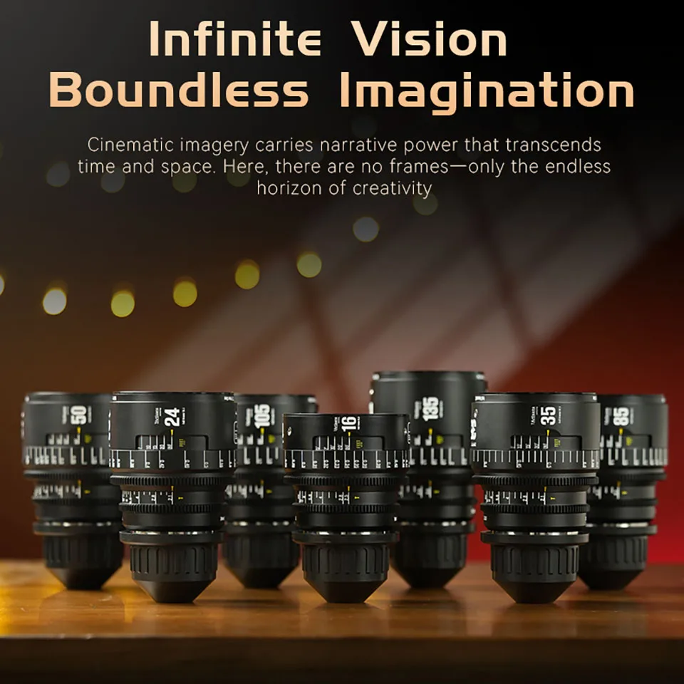 7artisans 105mm T2.1 Full Frame  Manual Focus Cine Lens Large Aperture High Resolution Camera Lens for Filmmaking Video Record