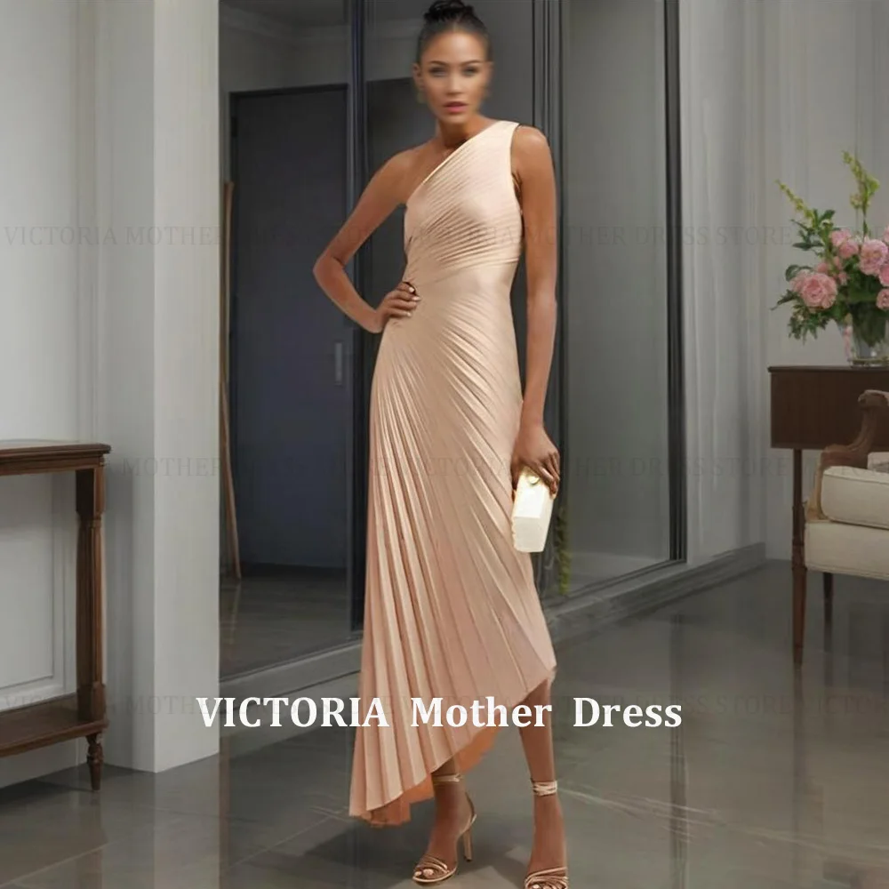 

VICTORIA Customized Simple Mother of the Bride/Groom Dress 2026 A-Line Pleated One Shoulder Long Wedding Guest Gowns Party Dress