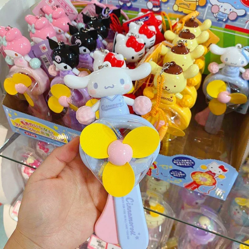 

Горячий ручной мини-вентилятор Sanrio Hello Kitty Kawaii для детей на открытом воздухе, портативный ручной аниме Cinnamoroll, маленький вентилятор с ручным прессованием, новый