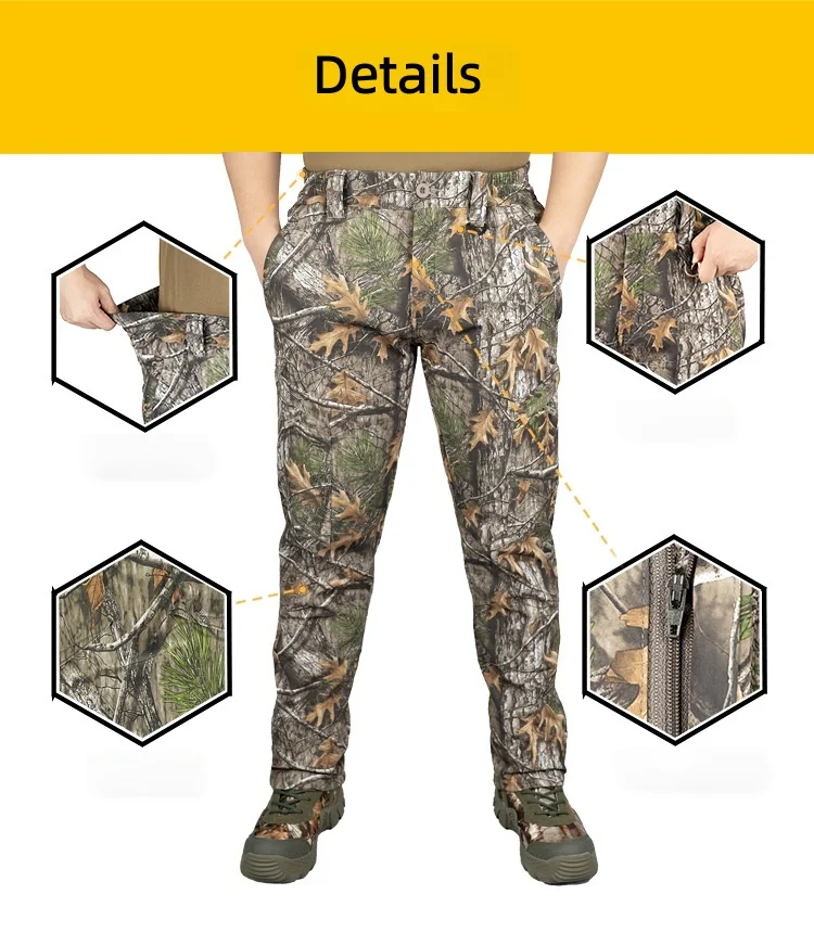 Pantalones softshell térmicos camuflaje biónico para caza y pesca - imagen 4