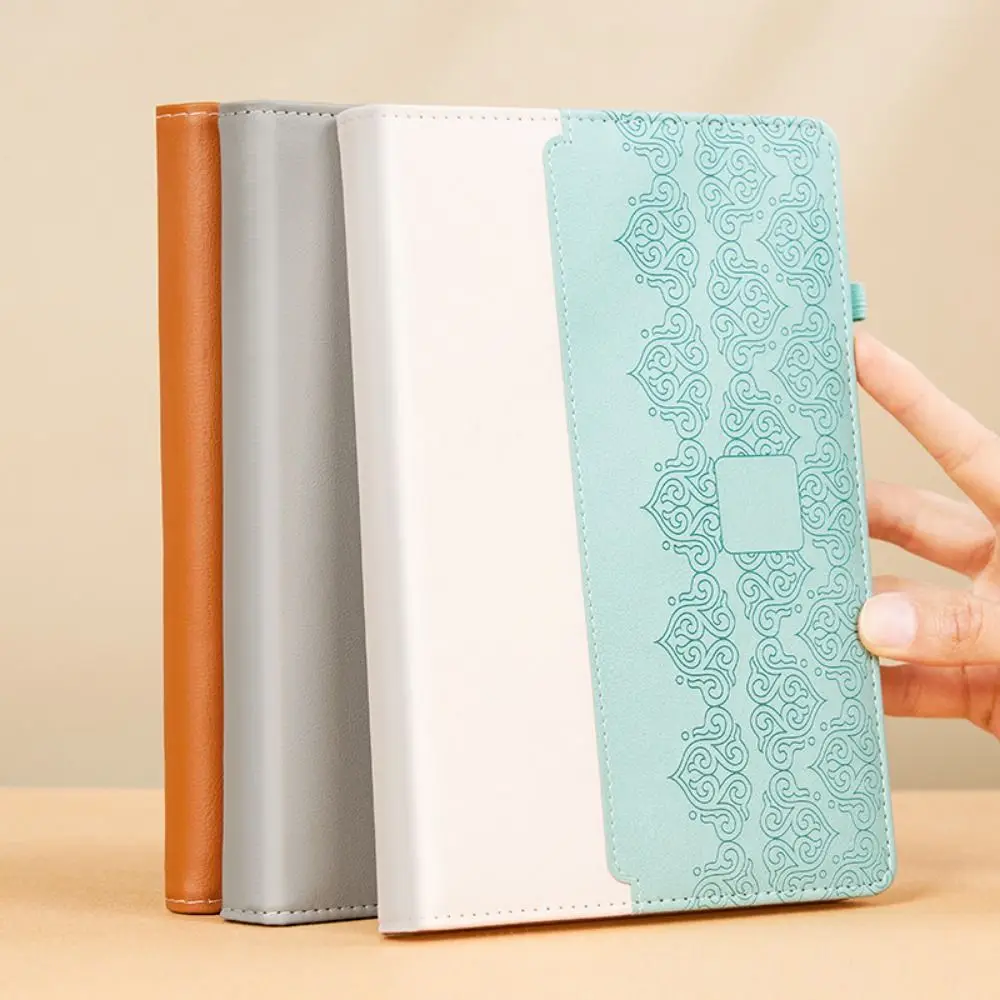 PU Leather Cover A5 Notebook Horizontal Line 200 Pages Business Office Notebook Waterproof Thickened Diary Notepad