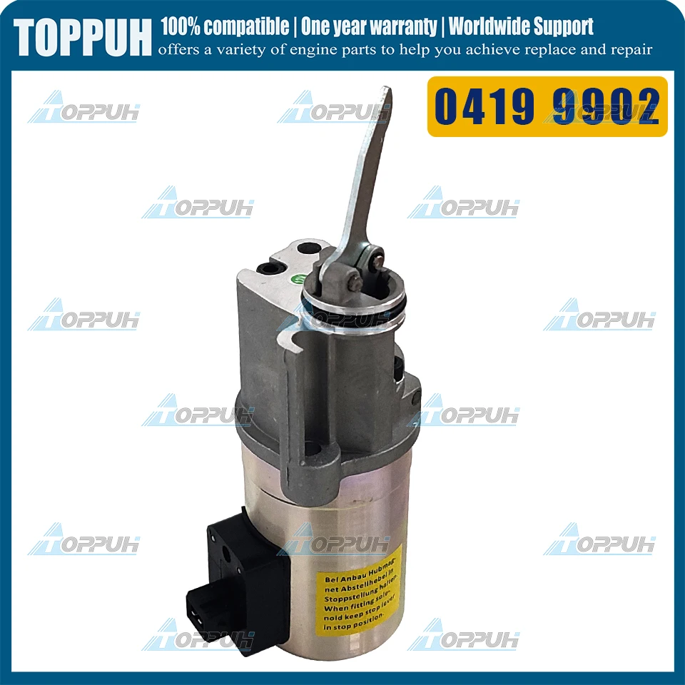 0419 9902 12V Fuel Shutdown Stop Solenoid Valve For Deutz 1013 04199902 0419-9902 0419 9902