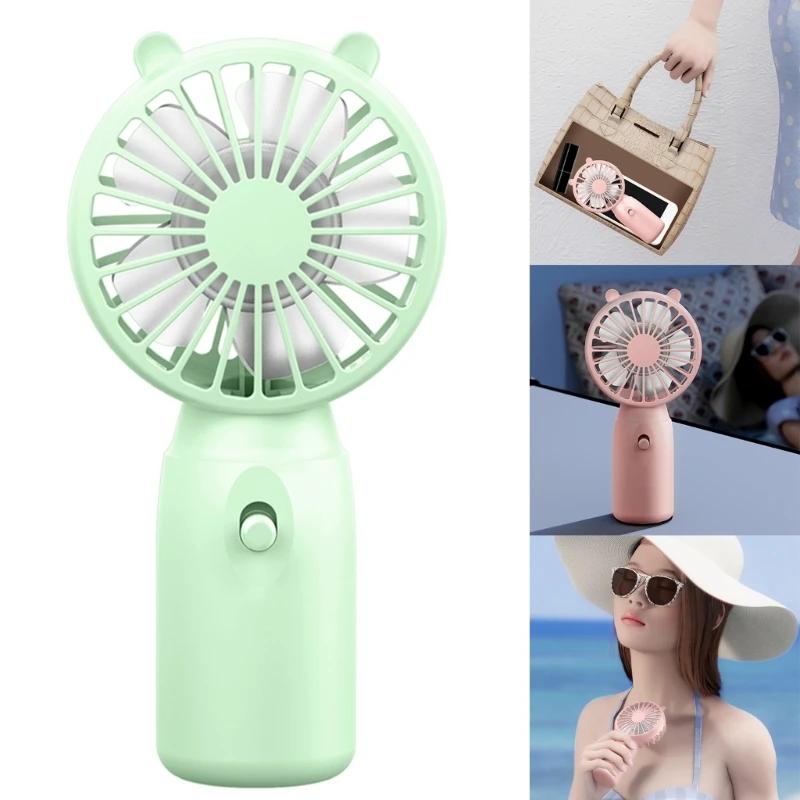 Travel Portable Fan Handheld Mini Fan AA-Battery Powered Super Mute Cooling Fan for Home Office- Travelling Cooler