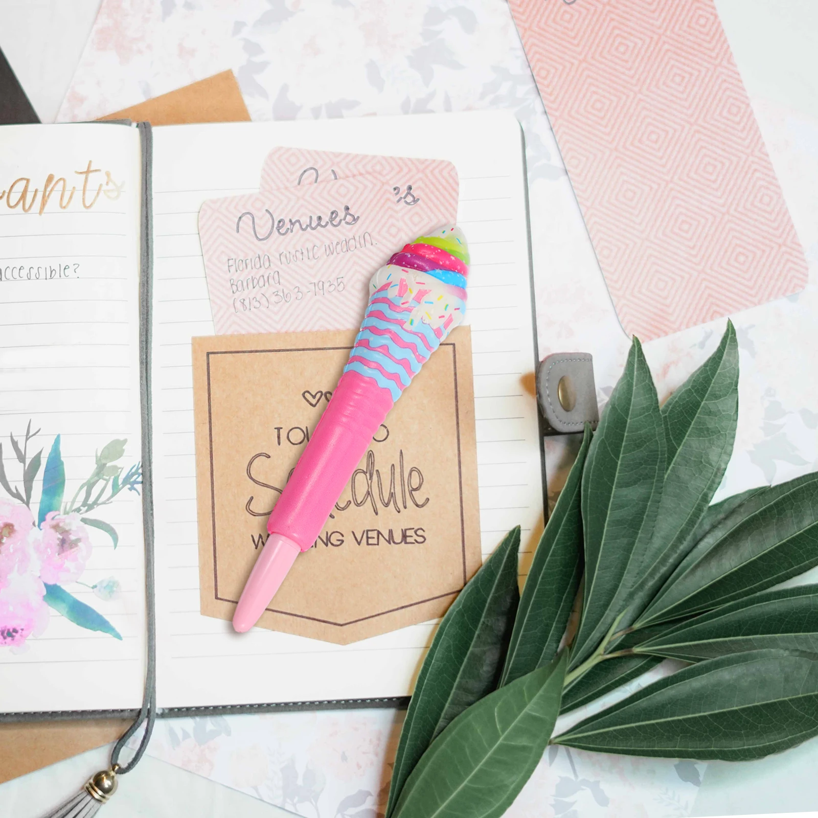 

Гелевая ручка для мороженого, миски, кронштейн, забавные барабанные палочки, губка, блестящие клецки, мягкий мультяшный детский пончик