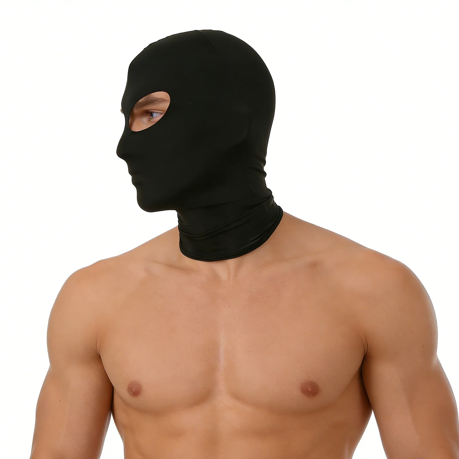 Balaclava-Mütze mit 2 Löchern, Vollgesichtsmaske für Männer, Motorrad- und Fahrrad-Kopf- und Nackenschutz, CS-Hut, Eisseide, UV-Schutz, Winddicht – Detail 8
