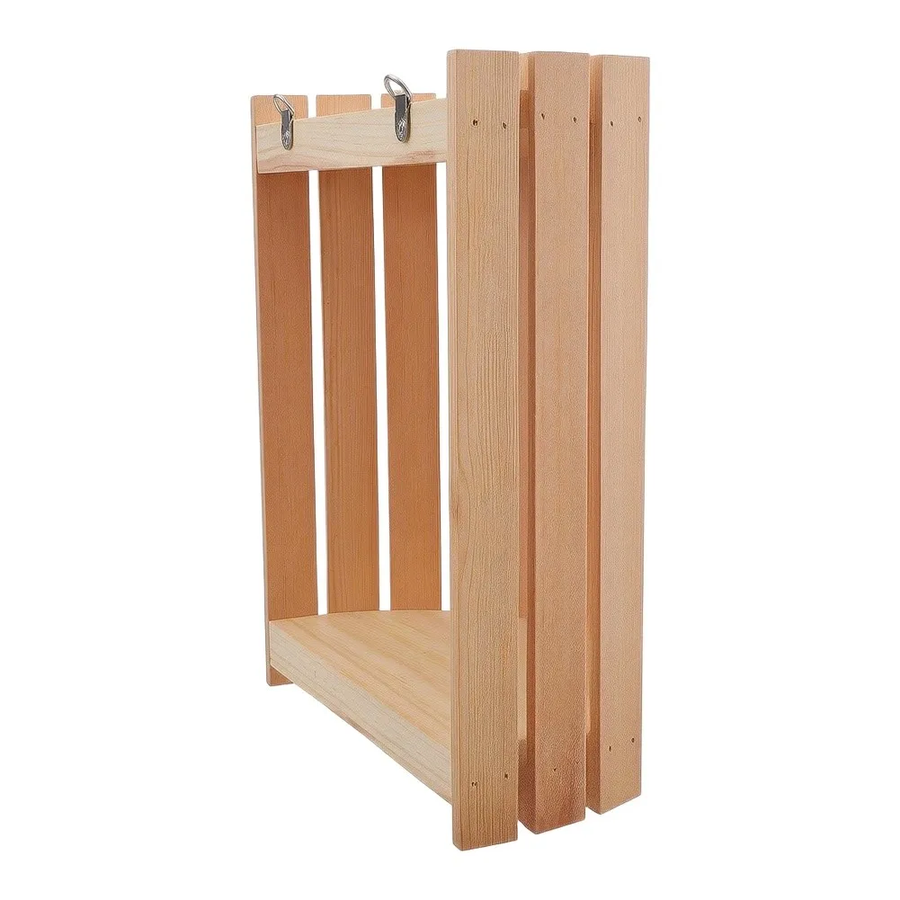for Steam Room Light Shade Made of Wood in Semi-Cylindrical Format for Sauna Light Fixture Integration and Rustic Appeal