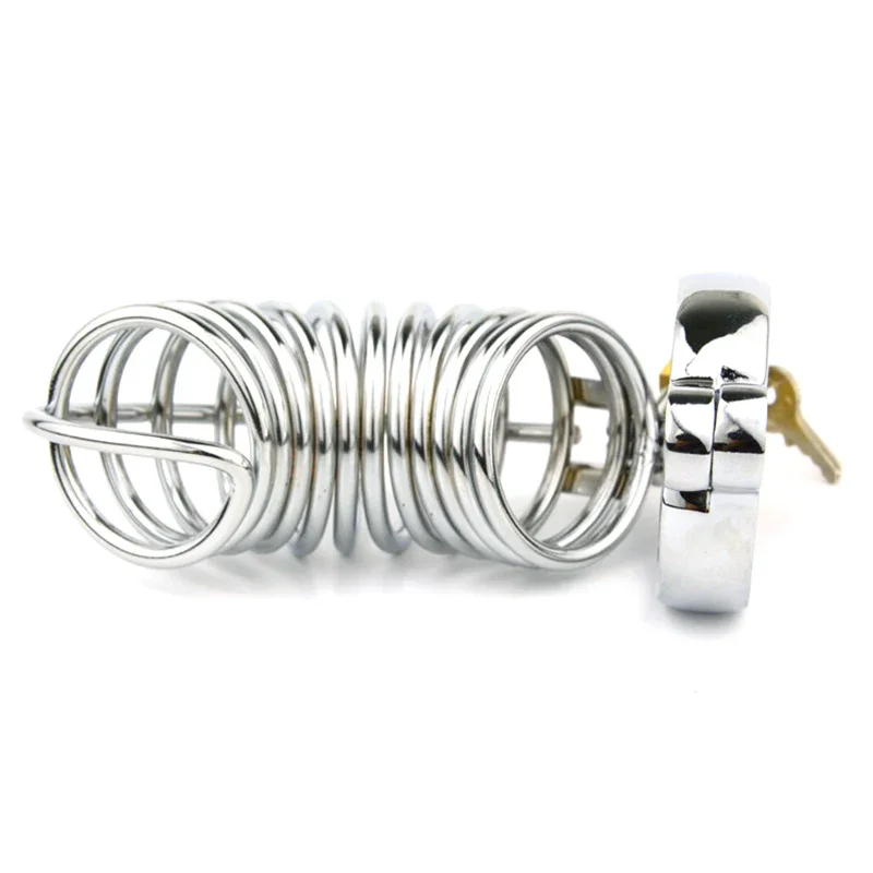 المثيرة مجرى البول قفل ذكر العفة قفص معدني القضيب قفص القضيب خاتم الديك مجرى البول العفة SM المنتجات الجنس لعب الكبار للرجال مثلي الجنس