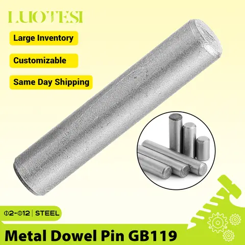Cylindrical Locating Dowel Pin Steel M2 M3 M4 M5 M6 M8 M10 M12 M16 Fixing Shaft Lock Pins Round Bar Solid Rod Metal Dowel Pins