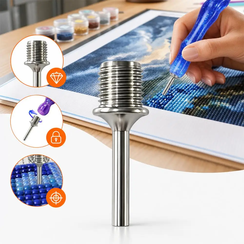  Pen Tip Sturdy Thin Multi-functional Threaded Tip Embroidery Nail Art Tool Accessories