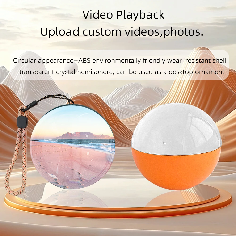 KEPIFO-Bola de cristal 3D, álbum de fotos y vídeo Digital, bricolaje, pantalla de vídeo, bola de cristal con pantalla electrónica, regalo de Halloween