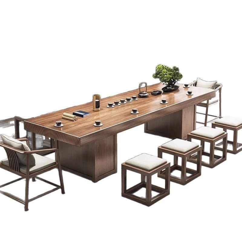 

Large board solid woodNew Chinese Zen coffee table room Office tea table