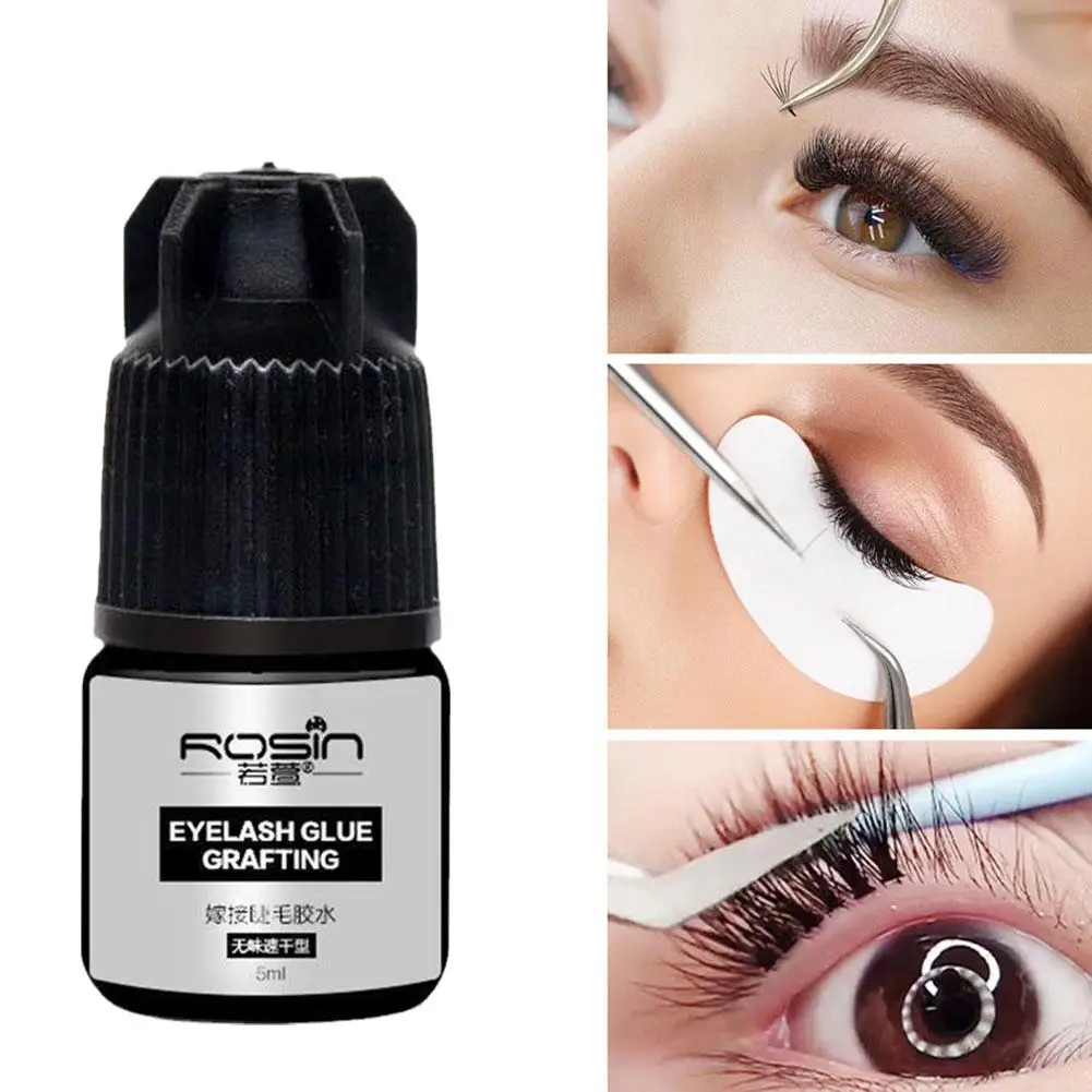 5Ml Sneldrogende Sterke Zwarte Valse Wimperverlenging Lijm Wimperlijm Lijm Weken 5-7 Retentie Mink Lage Geur M1f5