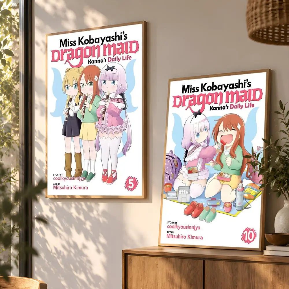 Anime Miss Kobayashi's Dragon Maid Poster Wall Art Home Decor Living Room Bedroom Office Dorm Apartment Gift