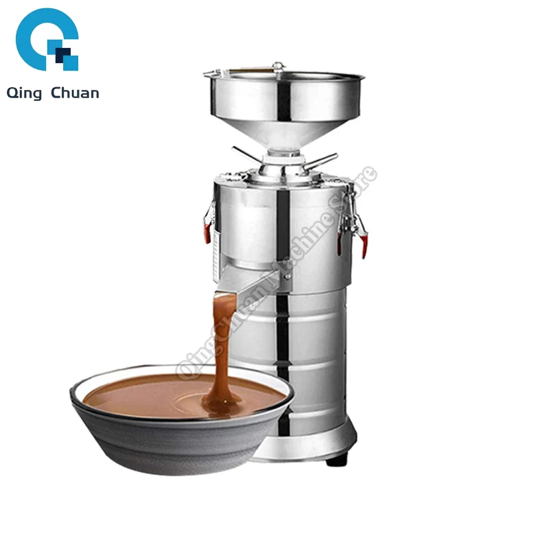 Sesame Paste Machine Commercial Electric Small Stainless Steel Home Automatic Grinder Refiner Peanut Butter Machine