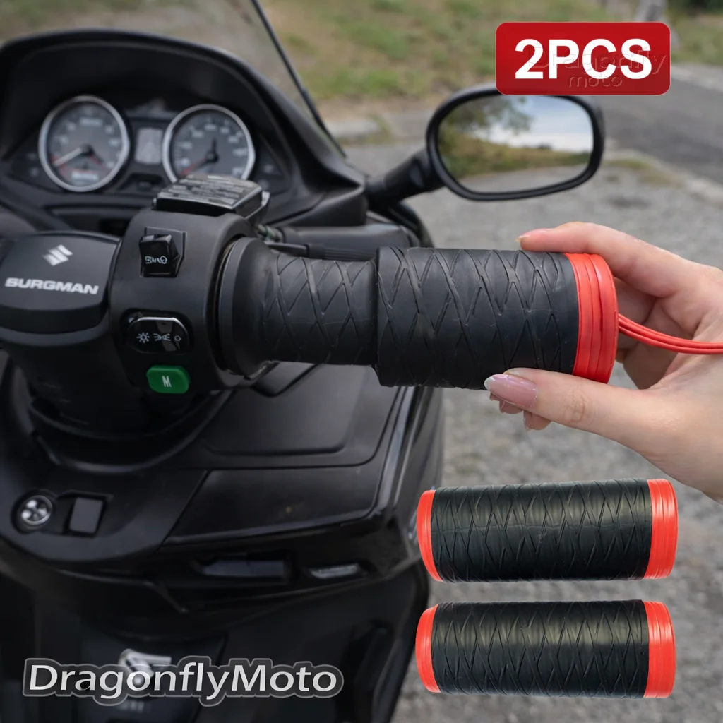 

Силиконовые чехлы на руль мотоцикла для BURGMAN AN125 AN250 AN400 AN650 AN 650 Burgman 400 650 125 200, самосжимающиеся, нескользящие