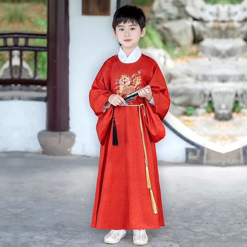 الصينية Hanfu العرقية نمط ملابس الأطفال فتاة فستان الاطفال ملابس الصبي تأثيري أزياء مسرحية ملابس الرقص المرحلة الطرف