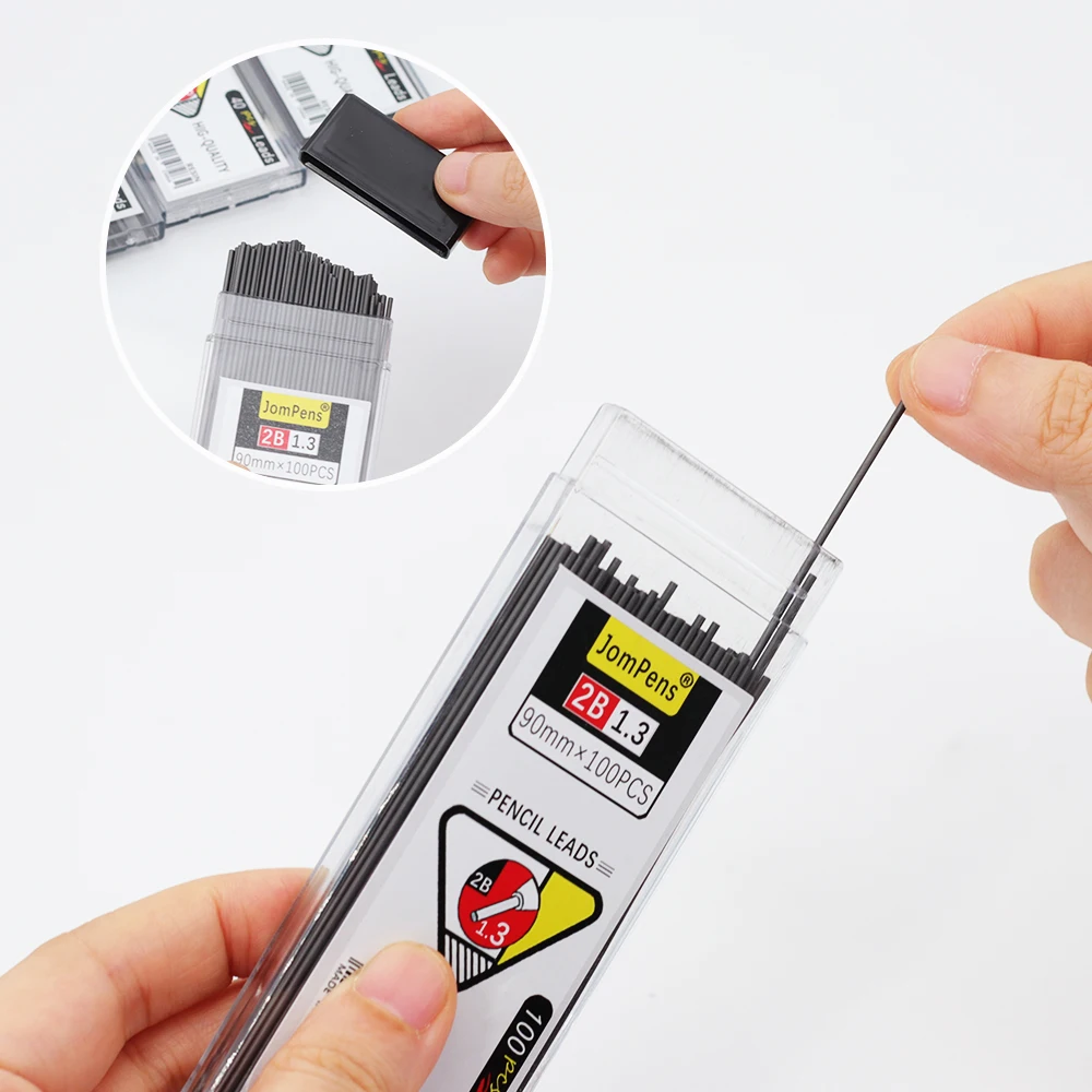 0,5 0,7 0,9 1,3 2,0mm Großvolumige Schwarze Automatische Bleistiftmine für Skizzieren, Malen und Schreiben, Schreibwaren, Glatt Schreibend – Detail 5
