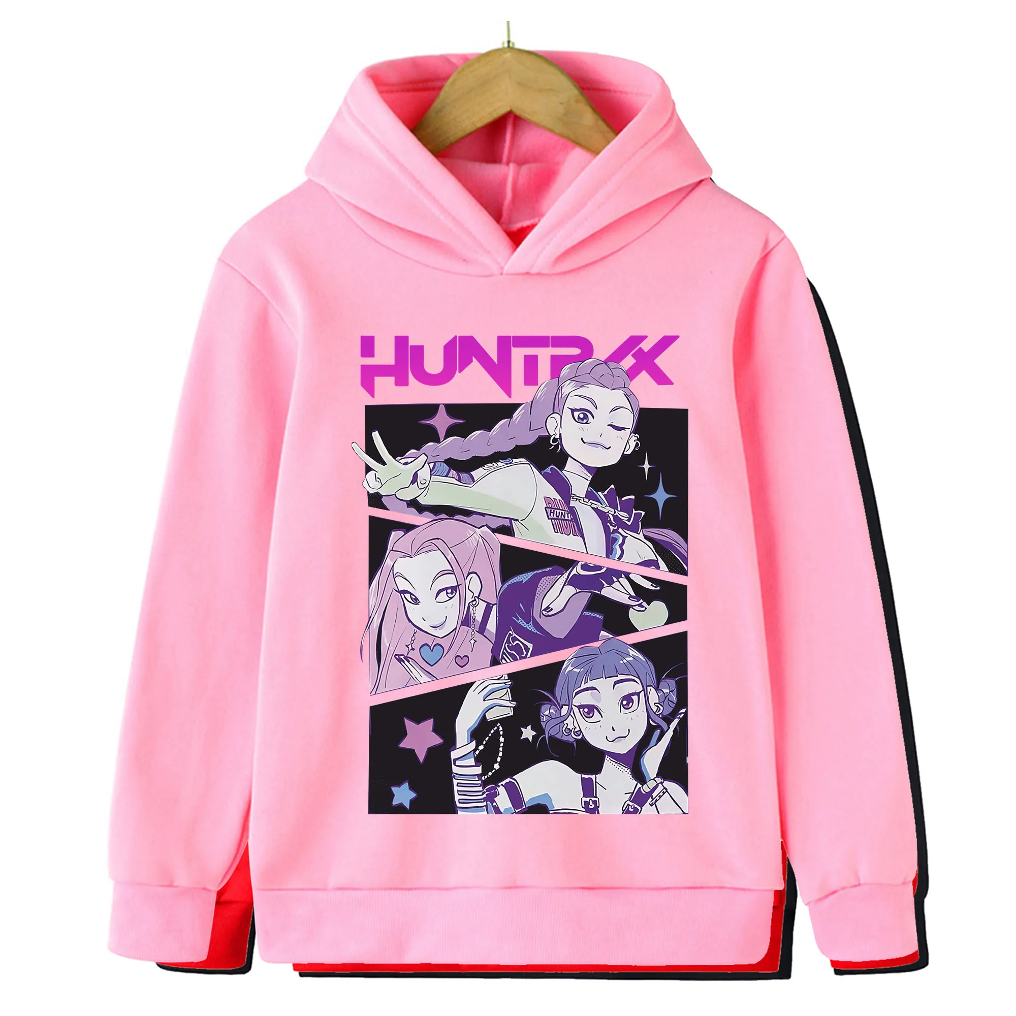 

KPop Demon Hunters Huntrix Hoodie Kids Hooded Sweatshirt Baby Girls Pullover Hoodies Boys Fashion Outerwear Children's Clothing
