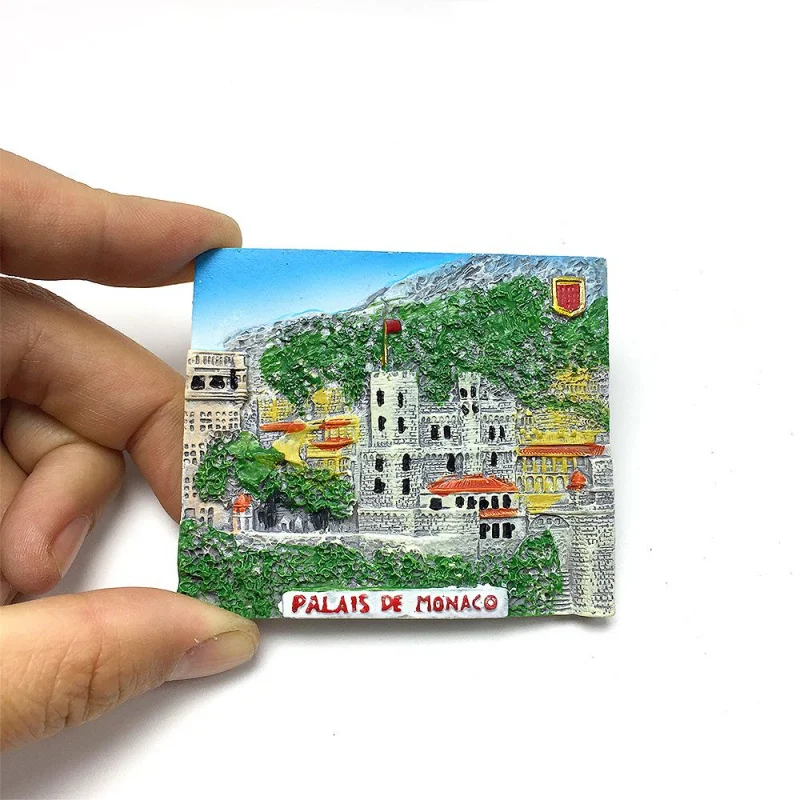 

European Monaco Prince's Palace Creative Landmark Building Scenery Magnetic Fridge Magnet Travel Home Commemorative Decoration