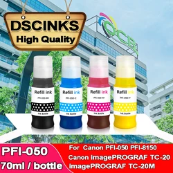 PFI-050 Refill ink PFI050 refill pigment ink For Canon imagePROGRAF TC-20 TC-20M printer PFI 050 pigment ink