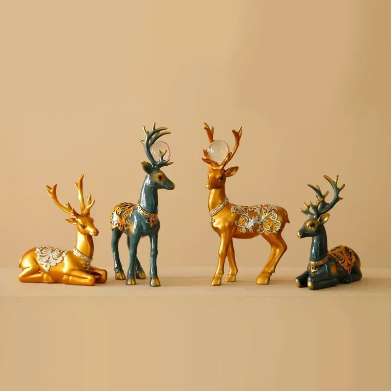 

A deer has your ornaments, deer ornaments, living room wine cabinet, TV cabinet, porch room