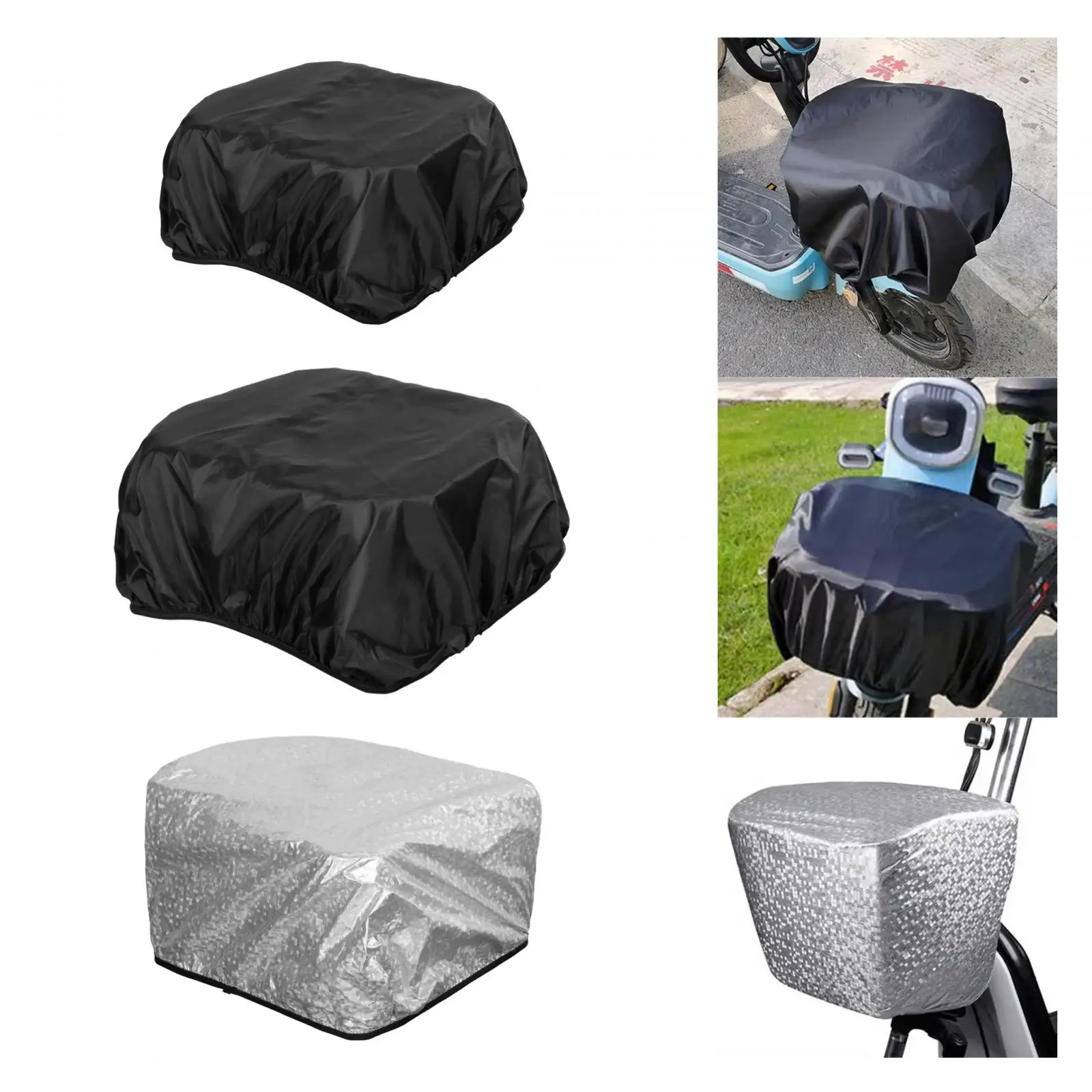 Bike Basket Cover Bicycle Basket Cover Accessories for Tricycle Motorcycle Mountain Bikes Bike Basket Sunproof Rainproof Cover