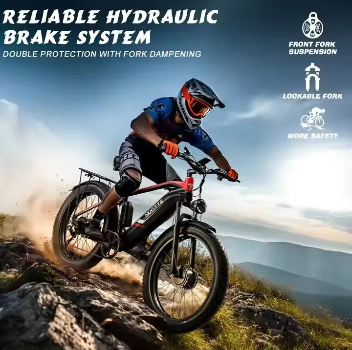 

F26 E Bike Electric Bicycle Mountain Ebike UK EU Warehouse 48V 20AH Dual Motors 26 Inch Fat Tire Electric Bike for Adults