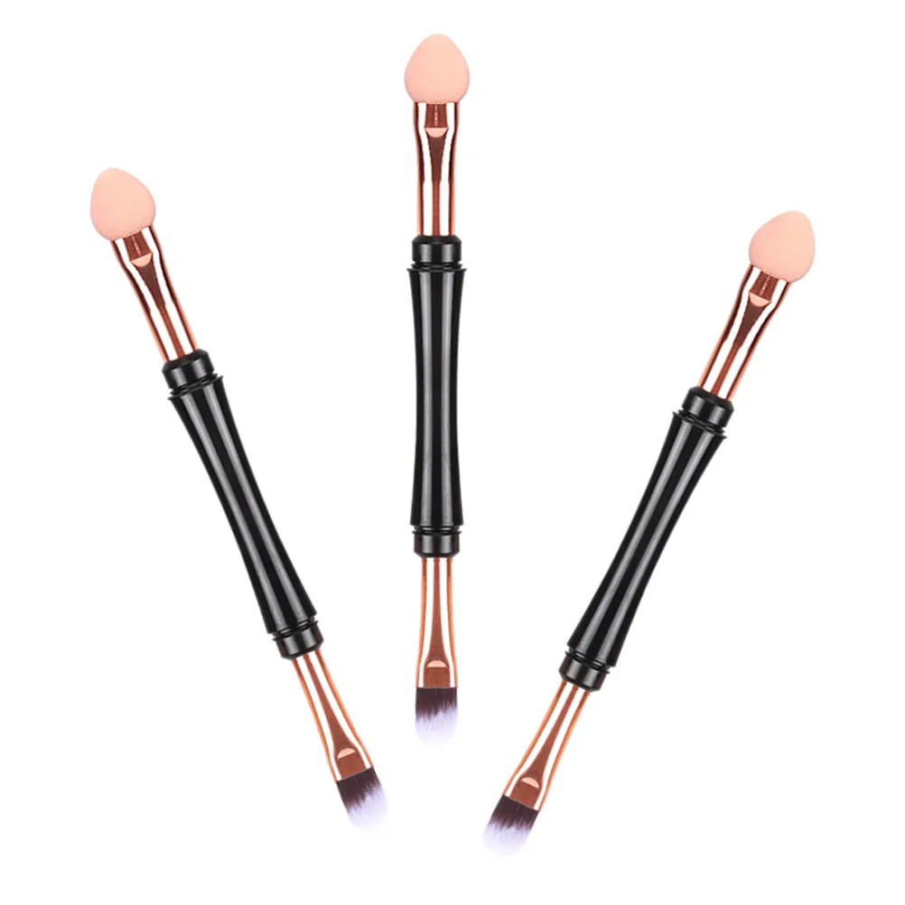 3Pcs Eyeshadow Brush Combination Smooth Handle Makeup Tools Dual Use Eyelash Eyebrow Brush High Quality Cosmetics Makeup