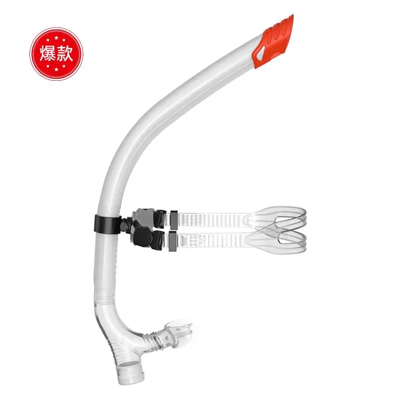 

Swimming Training Snorkel Center-Mount Mouthpiece One-Way Purge Valve For Lap Swimming Training Youth Kid