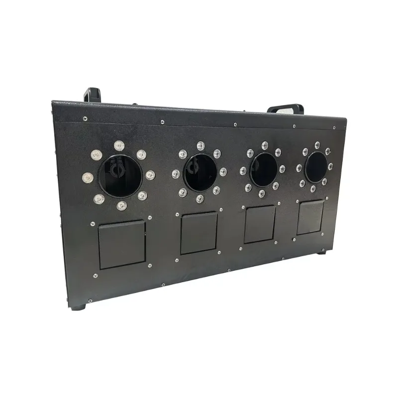 

Factory Direct Sale 1500W Four Head LED Fog Bubble Machine with RGB 3-in-1 Lights DMX512 Control Special Effects