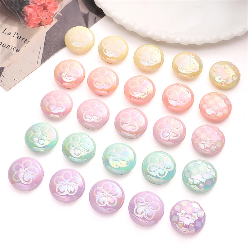 2pcs 25mm Fashions Acrylic Round Cake Beads 2mm Hole for Madam Earring Bracelet Necklace DIY Craft Making Accessories