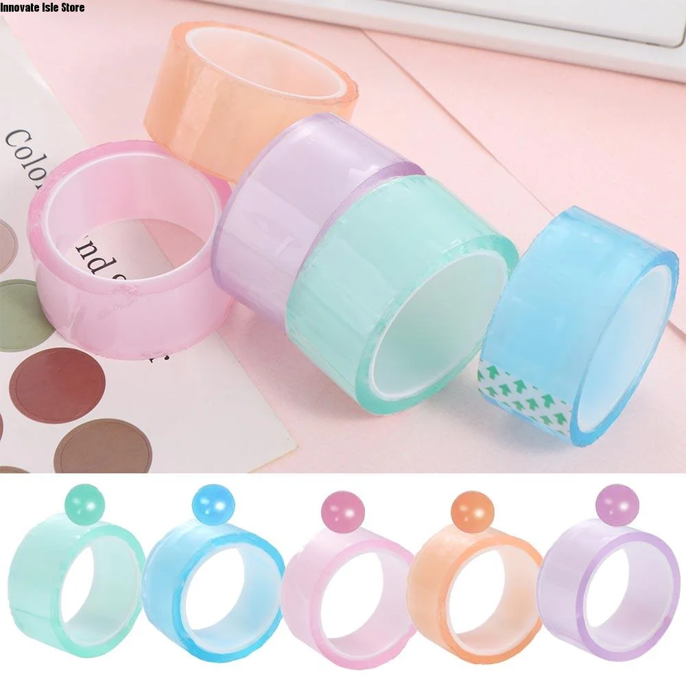 Relaxing Toy Sticky Ball Rolling Tapes DIY Colorful Rolls Adhesive Tapes Crafting Making Colored Ball Ball Sticky Tapes Adult