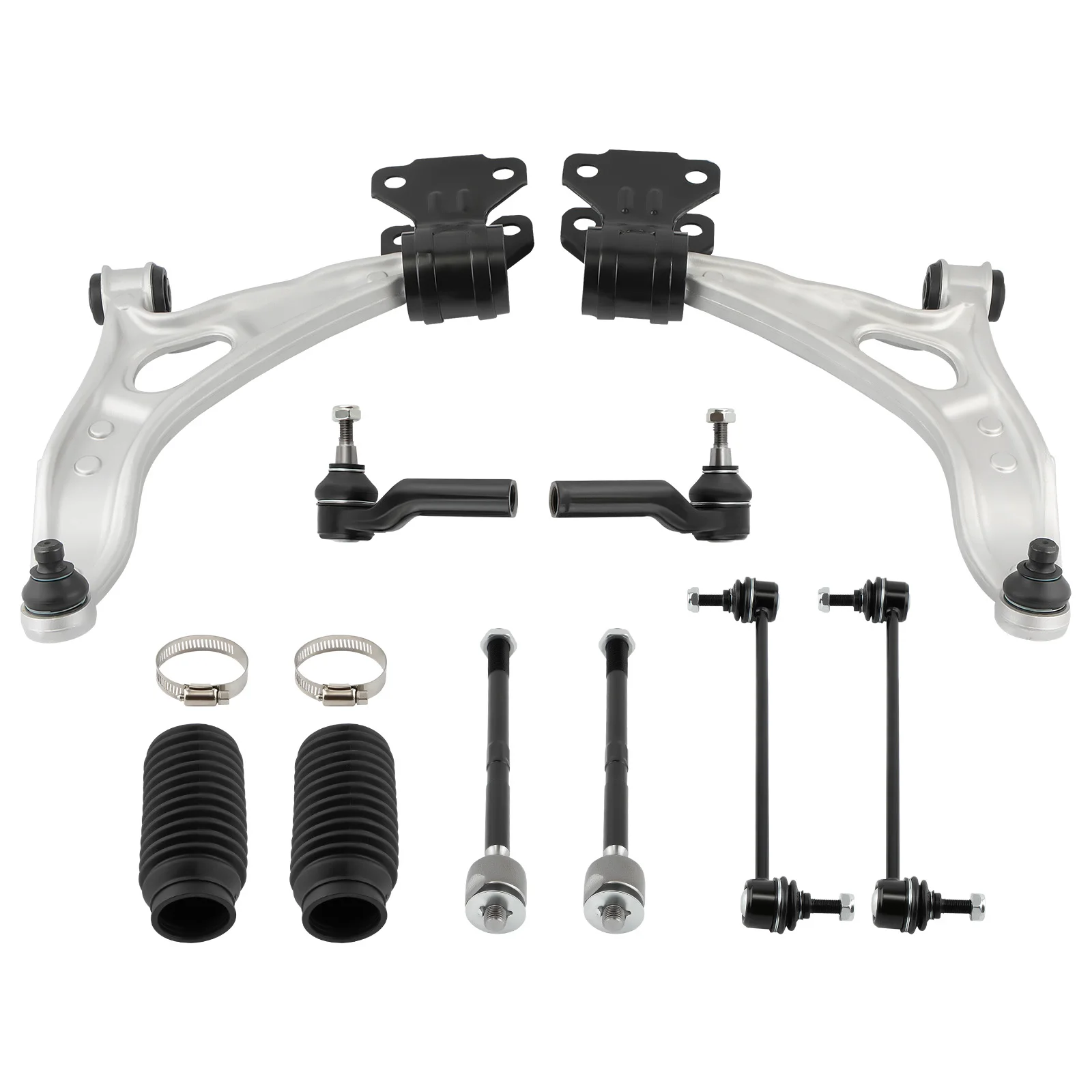 12pcs Suspension Kit Front Lower Control Arm Sway Bar For Ford Focus 2012-2018