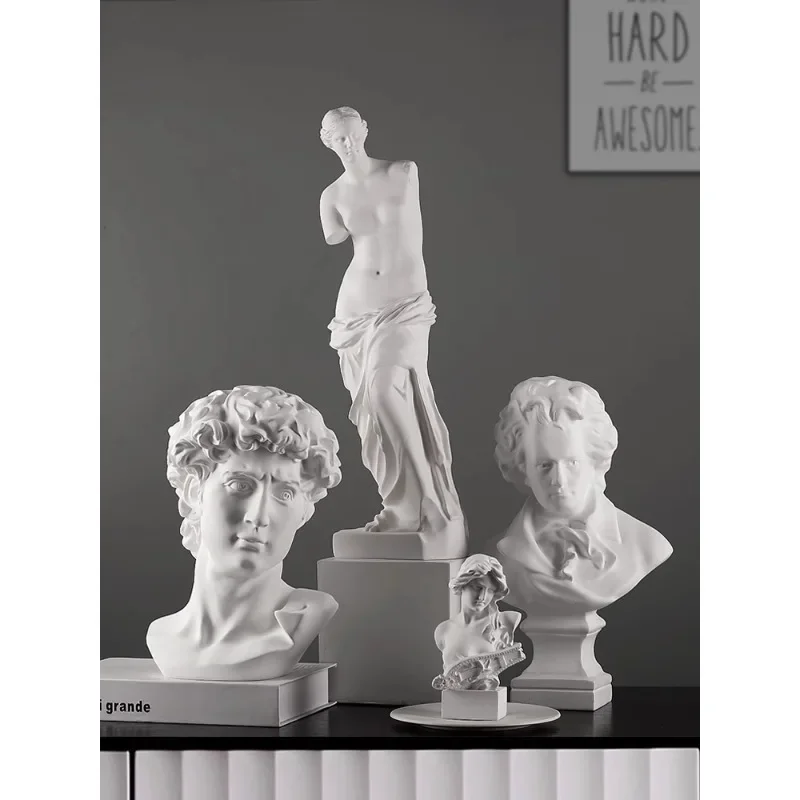 

David statue ornament Nordic sketch resin plaster statue sculpture soft decoration living room TV cabinet home decoration