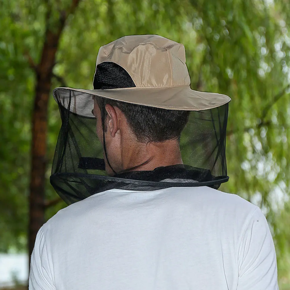 

Mosquito-proof Beekeeping Hat Breathable Reusable Sun Blocking Portable Head Net Hats Fishing Dust Cap Adjustable Size Long