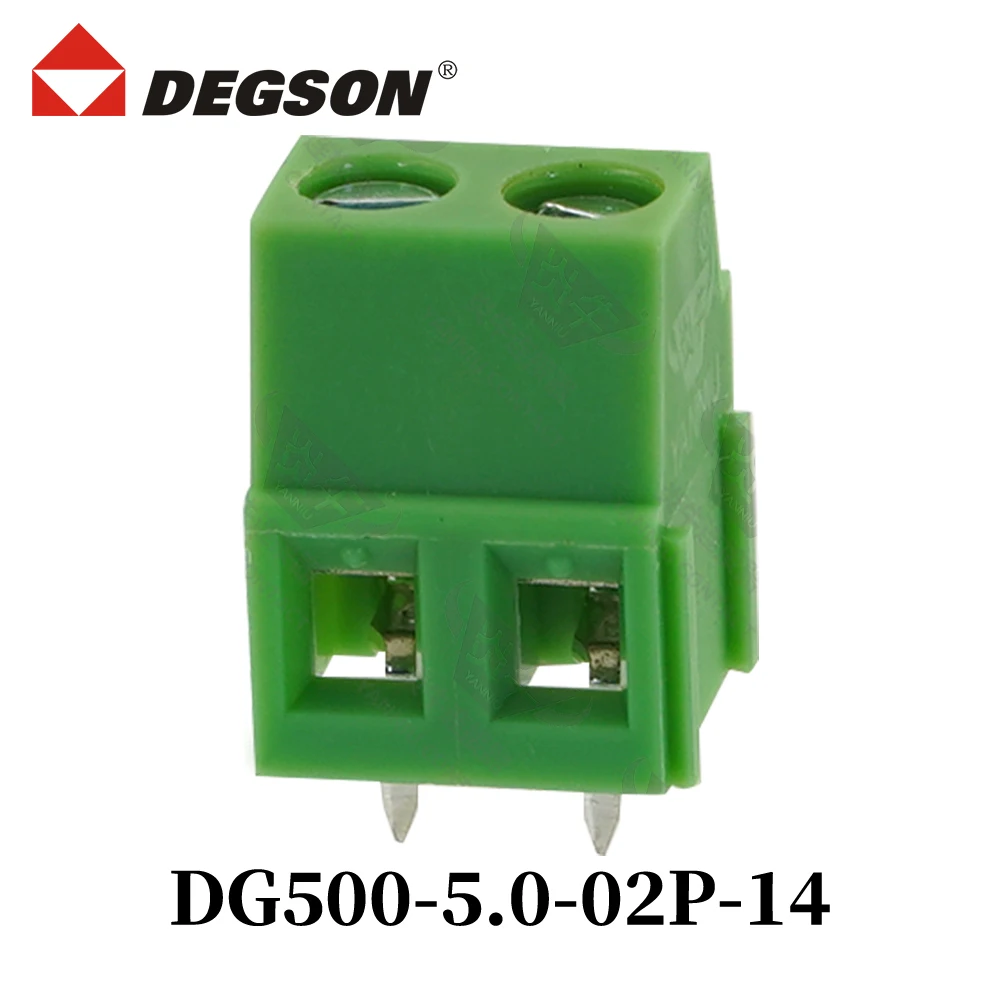 DEGSON DG500-5.0-04P-14-00ZH DG500-5.08 Screw Connector PCB Terminal Blocks KFDG500 2P-12P UL94V-0 Phoenix Contact 18A 250V