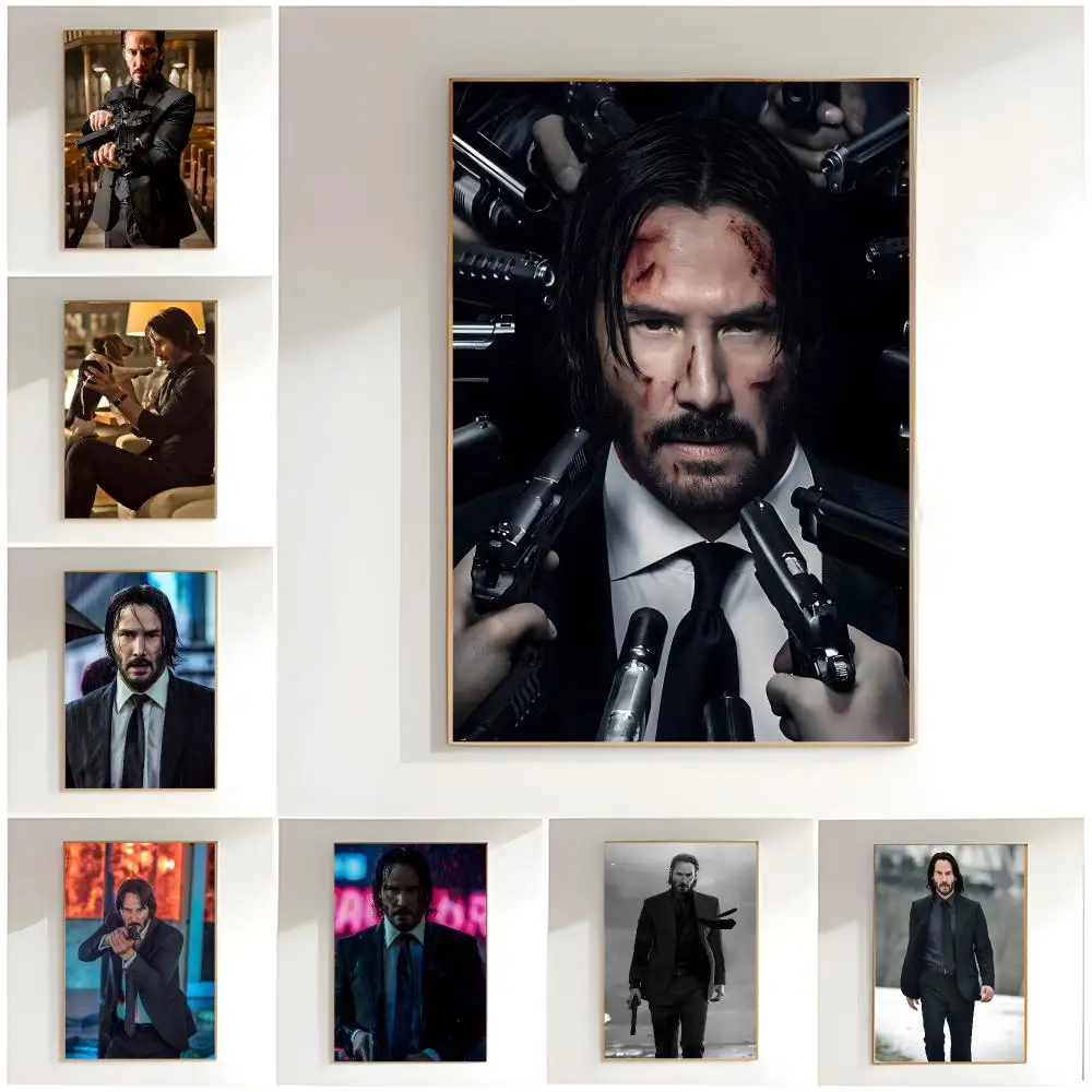 charming actor k-keanu reeves Poster Classic Wall Art  Home Decor  Peel and Stick Unframed