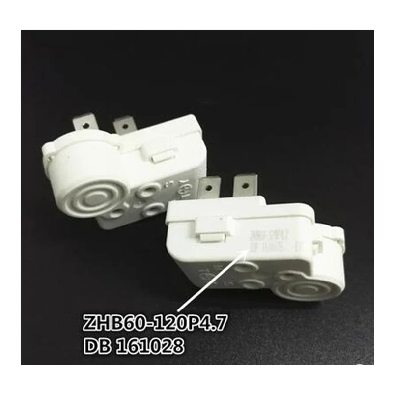 2pcs Refrigerator Parts Compressor PTC Starter ZHB60-120P4.7 Overload Protection Relay